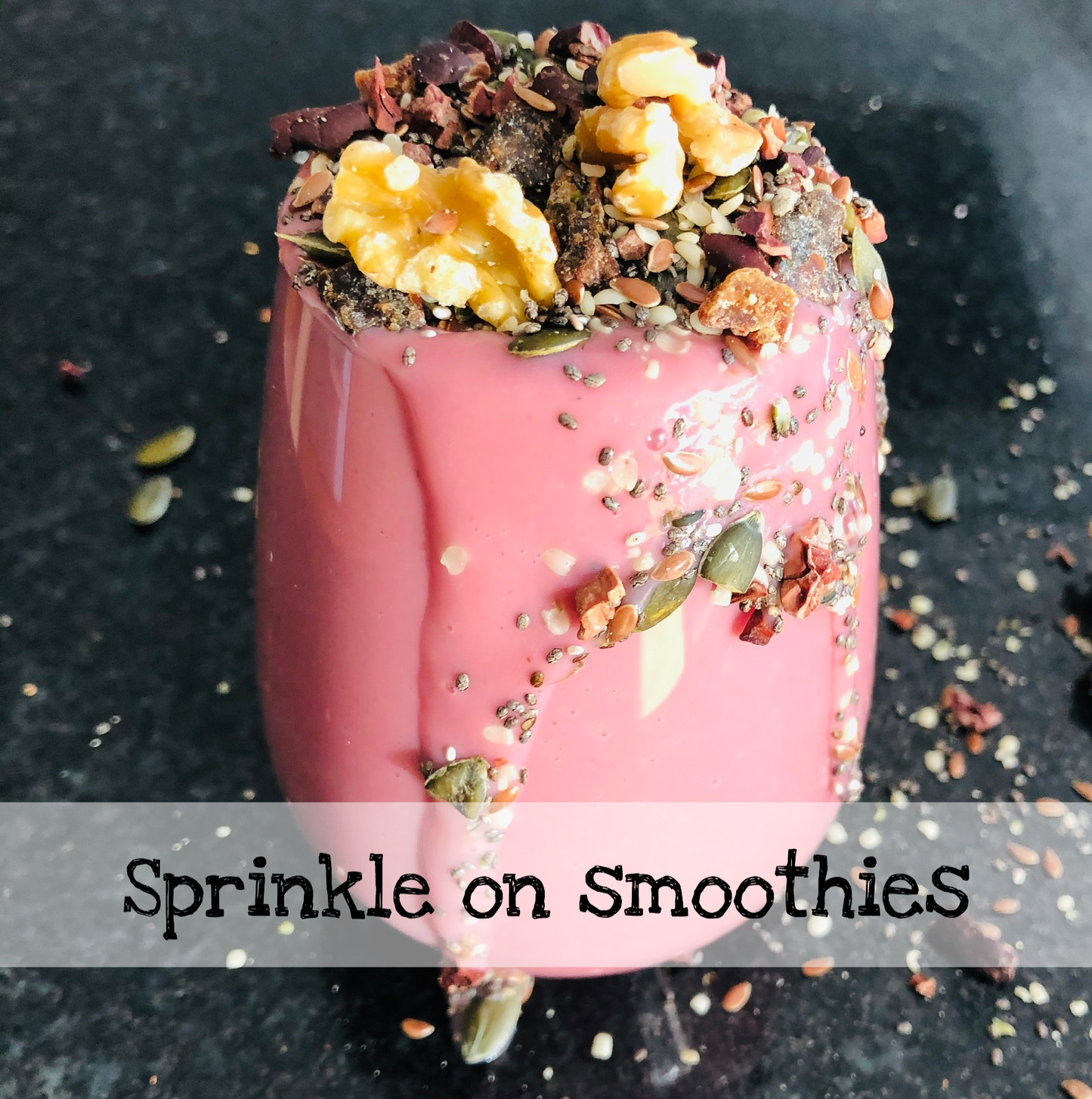 Your UnbelievaBowl Organic Superfood Breakfast Boost sprinkle on smoothies healthy fats healthy breakfast healthy lunch nuts and seeds omega 3 fatty acids walnuts pumpkin seeds flax seed chia seed hemp seeds 